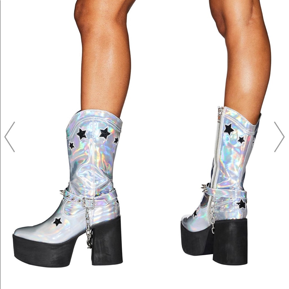 Club Exx rodeo holographic boots!
